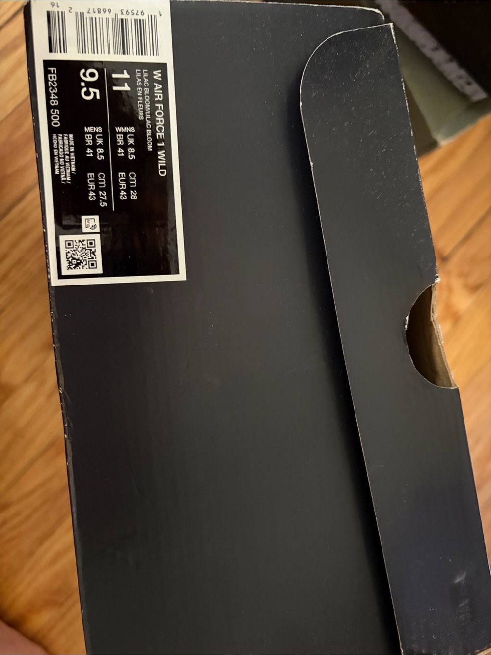 Nike Black Shoe Box with Label